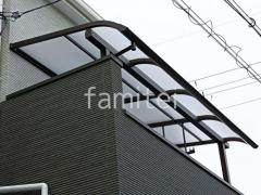 2階ベランダ屋根 YKKAP ソラリアR アール屋根 スタンダード 壁付