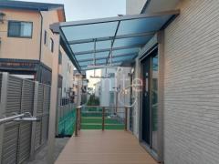 1階テラス屋根 (雨除け) YKKAP ソラリアF フラット屋根 スタンダード 壁付