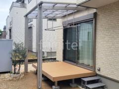 1階テラス屋根 (雨除け) YKKAP 独立式 レセパ Lタイプ フラット屋根 独立式 スタンダード