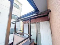 2階ベランダ屋根 YKKAP ソラリアR アール屋根 スタンダード 壁付