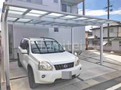 カーポート2台(ワイド) ツイン YKKAP エフルージュ FIRST フラット屋根