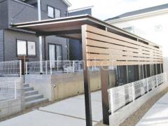 カーポート YKK木製調ルシアス縦2台