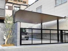 カーポート2台(ワイド) ツイン LIXIL 木製調 カーポートSC フラット屋根 吊り下げ屋根