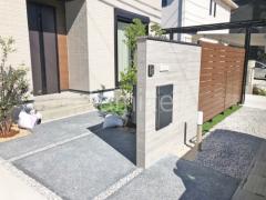 新築シンプル オープン外構