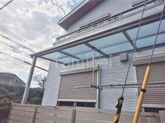 1階テラス屋根 (雨除け) YKKAP ソラリアF フラット屋根 スタンダード 壁付