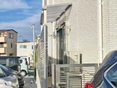 1階テラス屋根 (雨除け) YKKAP ソラリアF フラット屋根 スタンダード 壁付