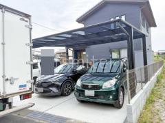 カーポート2台(ワイド) ツイン YKKAP エフルージュ FIRST フラット屋根