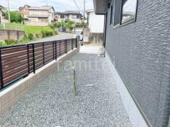 犬走り 防犯砂利敷き バラス砕石 防草シート加工