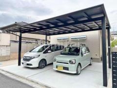 カーポート2台(ワイド) ツイン LIXIL ネスカF フラット屋根