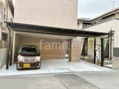 カーポート3台 (横ワイド トリプル) LIXIL フーゴF フラット屋根