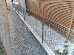 スチールメッシュ フェンス YKKAP イーネット3F型 スチール柱 境界・メッシュ ブロック塀 (化粧ブロック) 太陽エコブロックス 普通CB